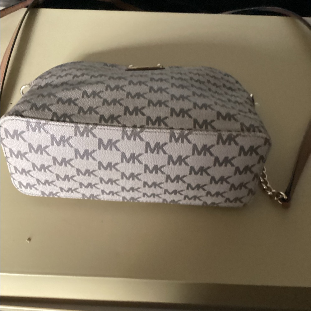 Michael Kors Beige Monogram Crossbody Bag